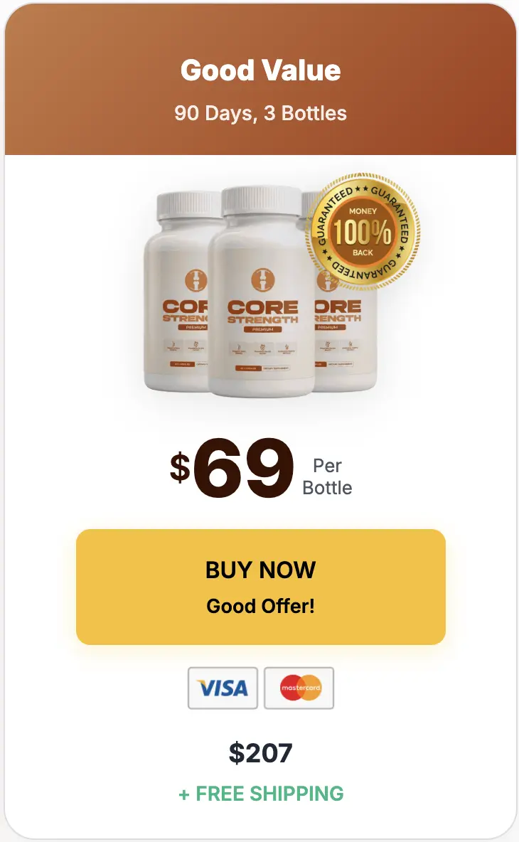 Core Strength three bottles order